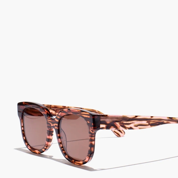NWT MADEWELL Marrin Sunglasses Tortoiseshell Flat Front Tiger Stripe Multi - Picture 2 of 6